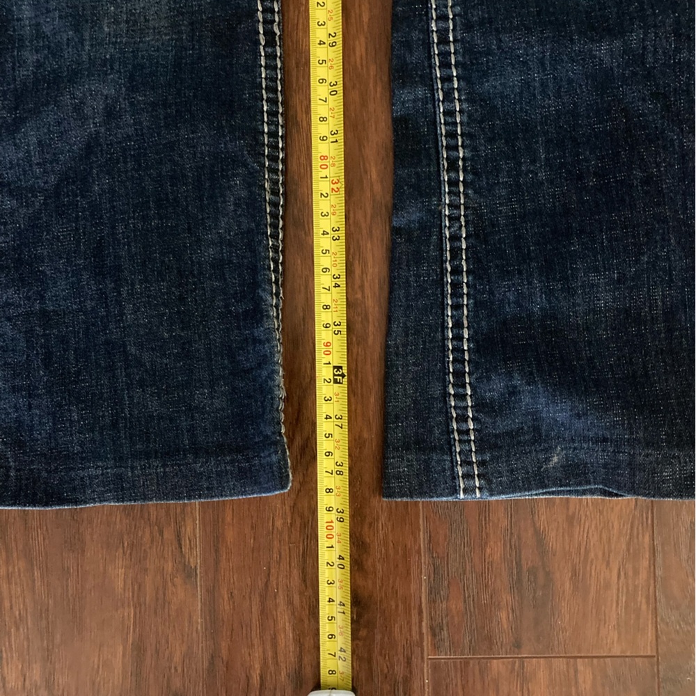 Rock And Roll Cowgirl Size 26 x 32 Blue Jeans unique embellishments straight leg - Picture 11 of 12